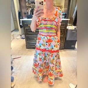 Like new CeliaB Nilsa Smocked Dress Tie Straps